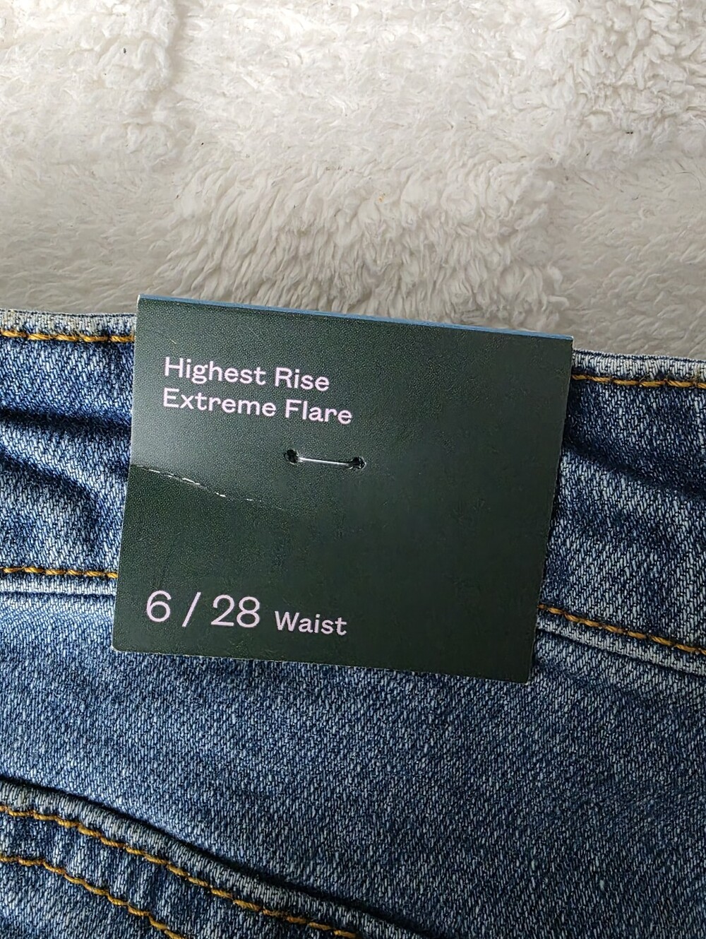 WILD FABLE HIGHEST RISE EXTREME FLARE MEDIUM WASH DENIM JEANS SIZE 6 NWT - Picture 8 of 8